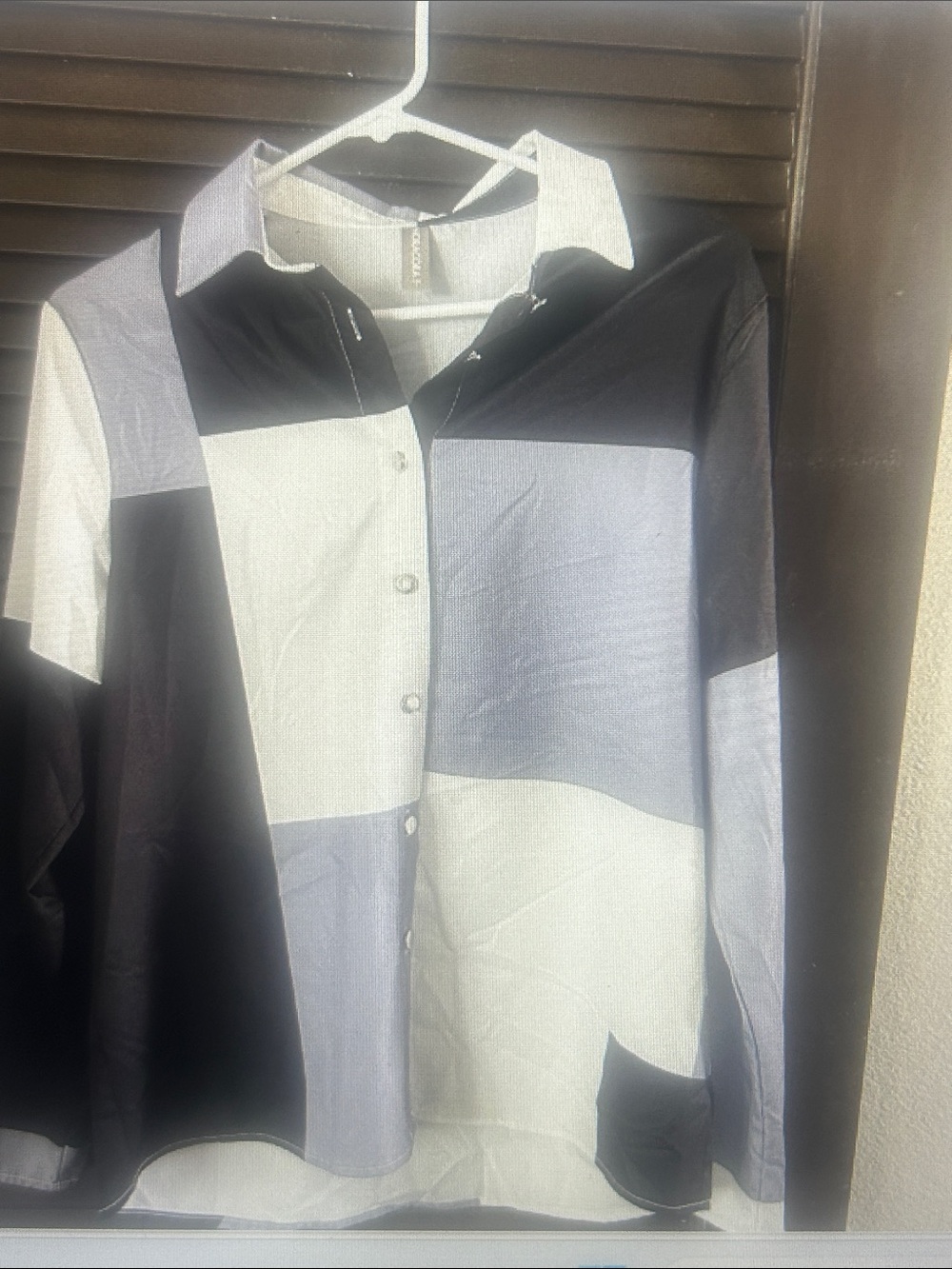 Men's Black & Light Gray Colorblock Shirt Jacket